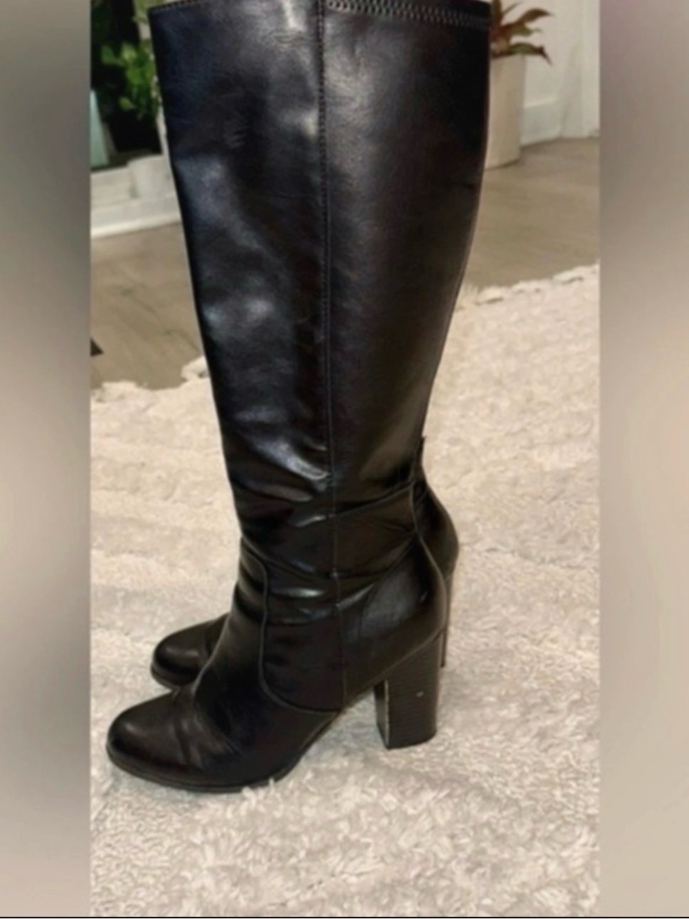 Style & Co. Black Knee-High Block Heel Boots